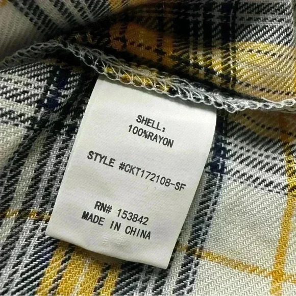 Melloday Women’s XL Flannel Super Soft Long Sleeve Button Up Plaid Top - Picture 9 of 11